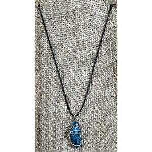 Trendy Blue Turquoise Healing Necklace Natural Gemstone Chakra Energy 16-18in